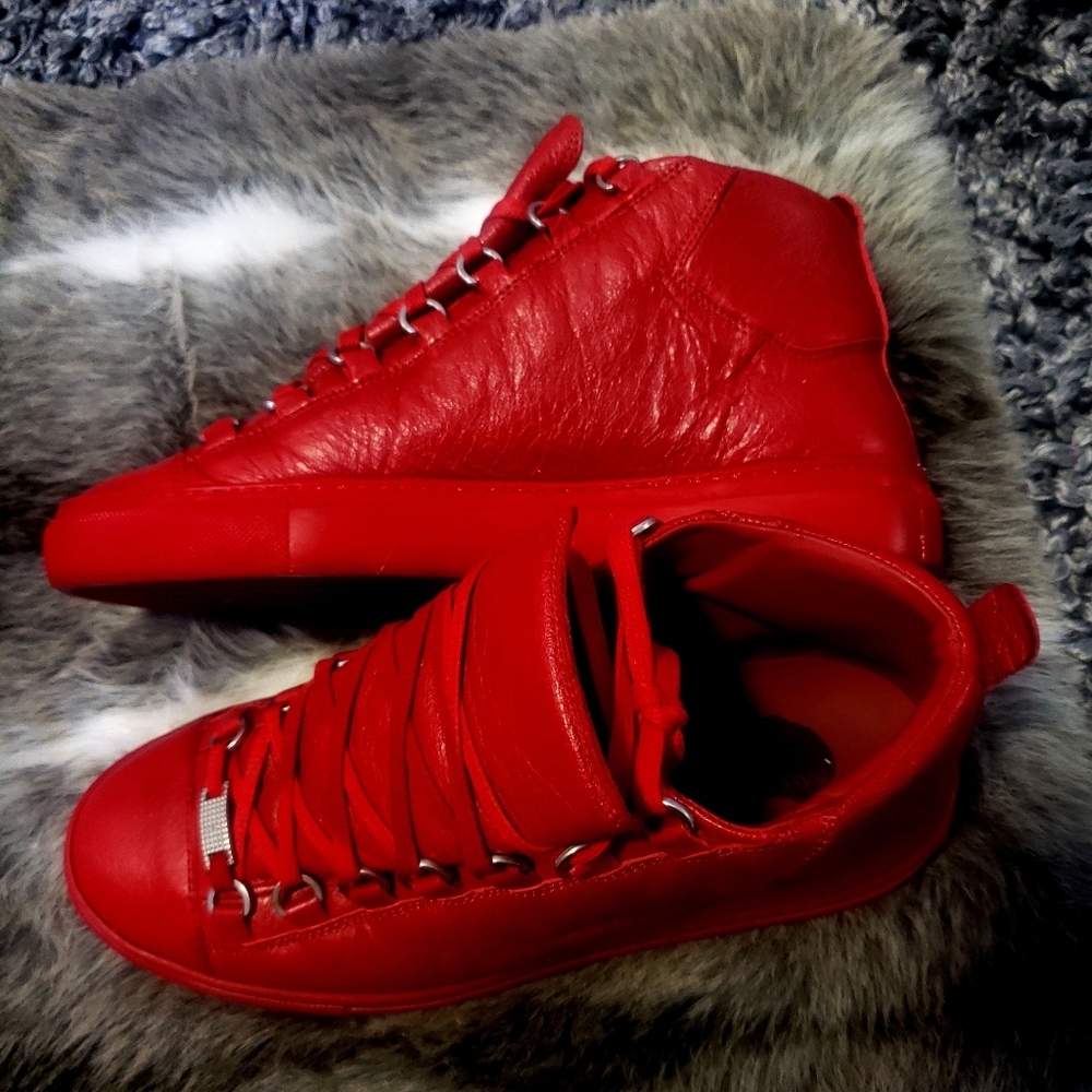Balenciaga Arena red hightops